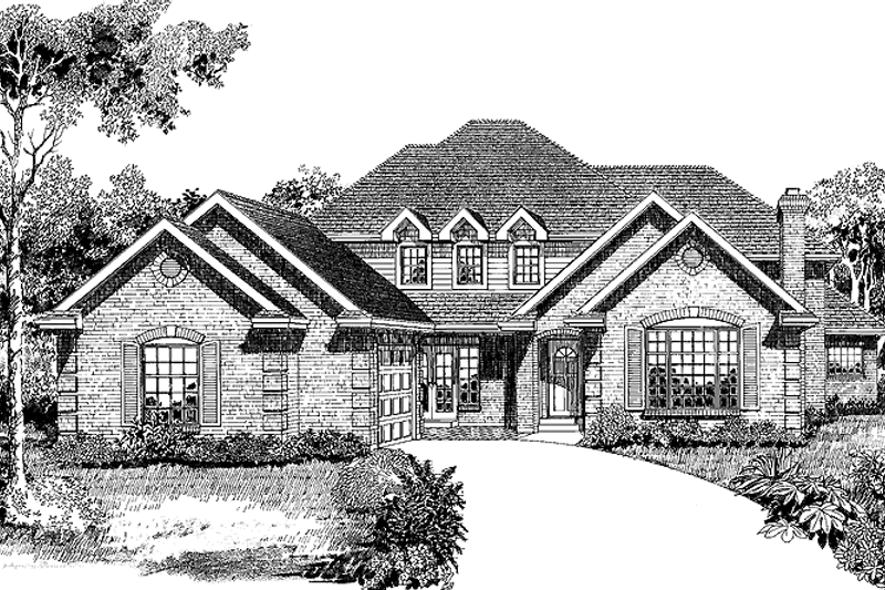 House Blueprint - Traditional Exterior - Front Elevation Plan #47-775