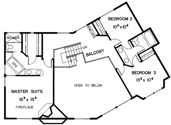 House Plan Design - Contemporary Floor Plan - Upper Floor Plan #60-787