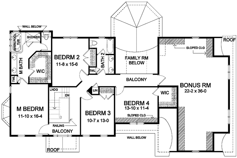 Dream House Plan - Floor Plan - Upper Floor for Classical House Plan #328-418 - 4 bed, 2.5 bath