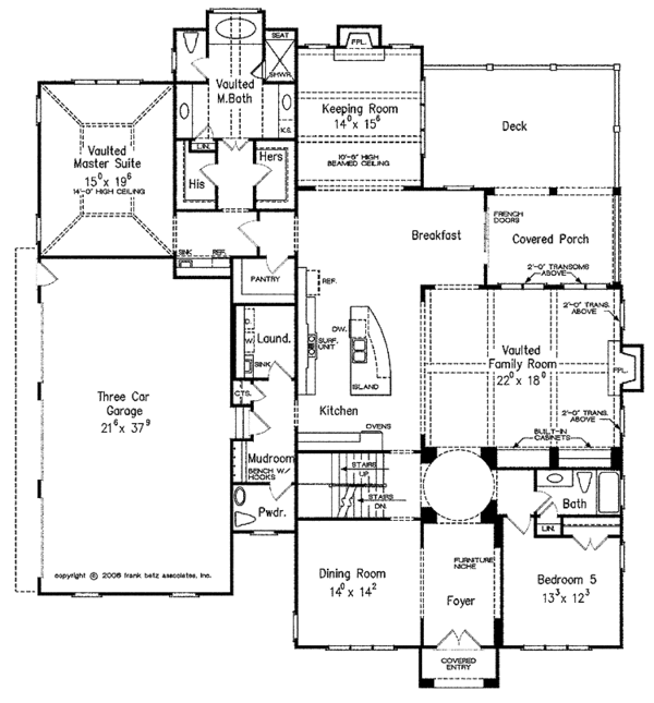 Architectural House Design - European Floor Plan - Main Floor Plan #927-417
