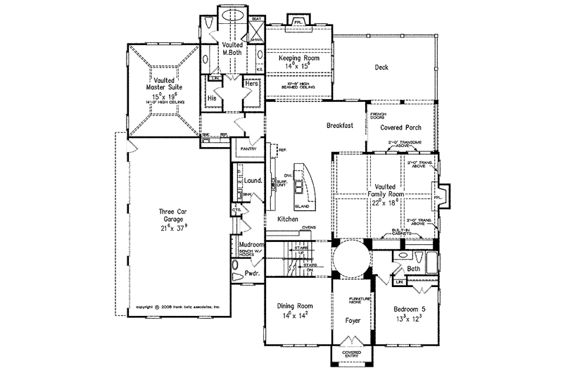 Home Plan - Floor Plan - Main Floor for European House Plan #927-417 - 5 bed, 5.5 bath