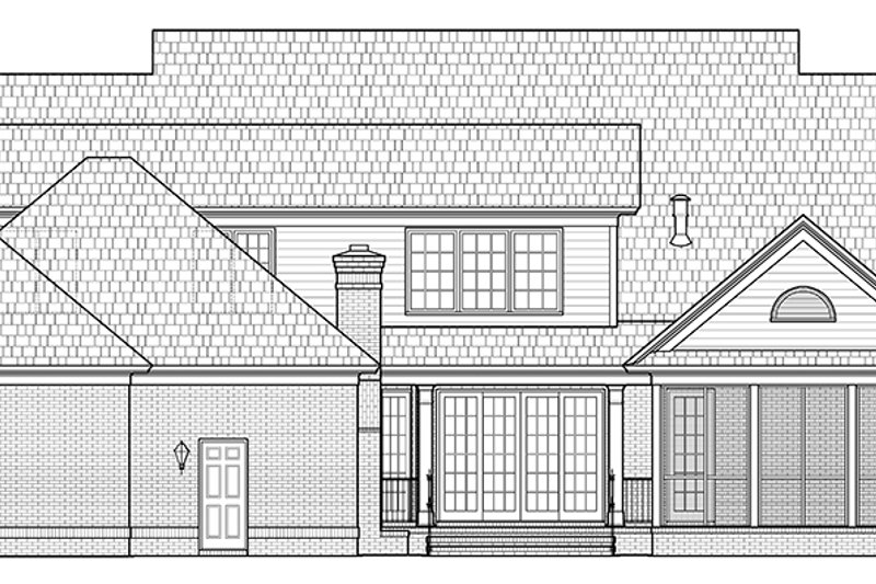 Dream House Plan - Exterior - Rear Elevation for Traditional House Plan #1054-20 - 4 bed, 5.5 bath