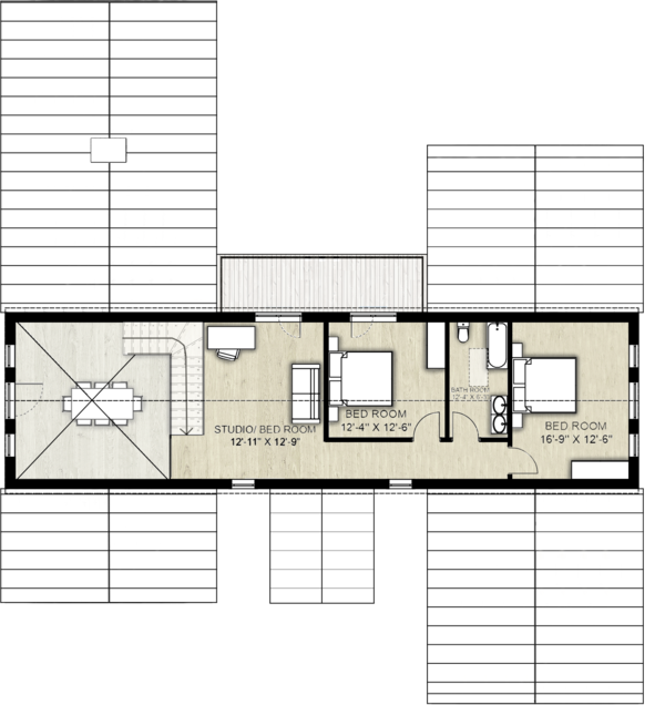 House Blueprint - Farmhouse Floor Plan - Upper Floor Plan #924-5