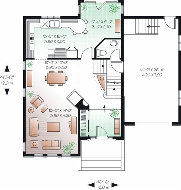 Home Plan - European Floor Plan - Main Floor Plan #23-804