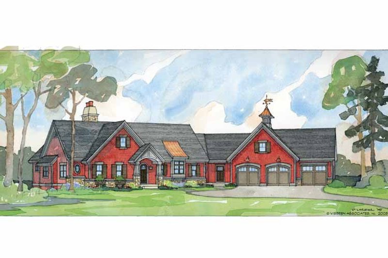 Home Plan - Exterior - Front Elevation 4 for Craftsman House Plan #928-36 - 4 bed, 3.5 bath