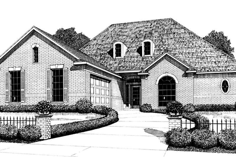 House Plan Design - European Exterior - Front Elevation Plan #974-62