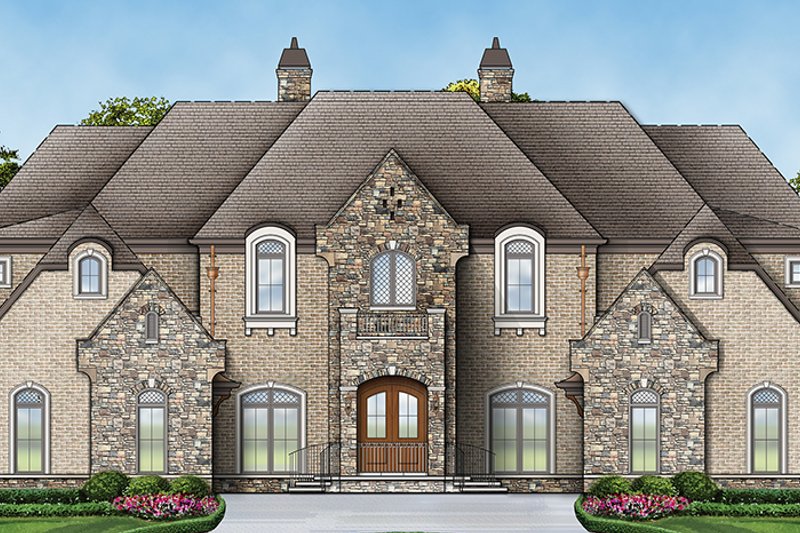 Dream House Plan - Exterior - Front Elevation 7 for European House Plan #119-423 - 6 bed, 6.5 bath