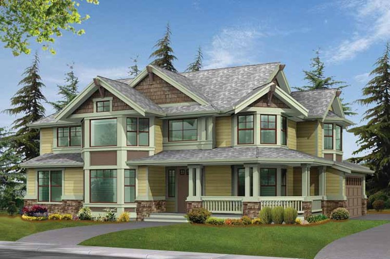 Home Plan - Exterior - Front Elevation 6 for Craftsman House Plan #132-244 - 3 bed, 2.5 bath