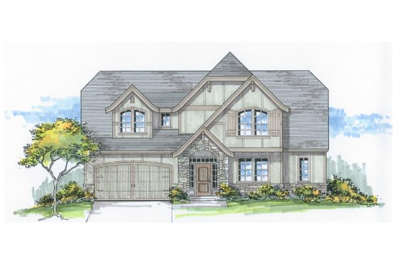 Exterior - Front Elevation for Craftsman House Plan #53-567 - 3 bed, 2.5 bath
