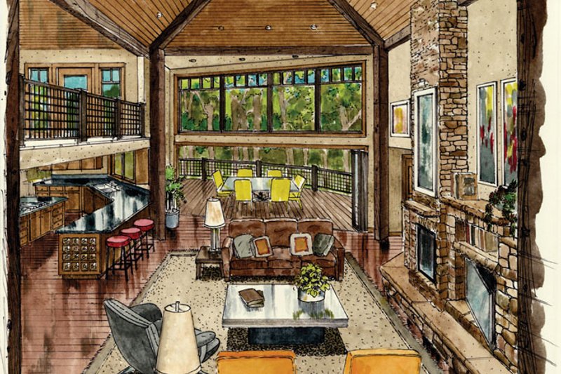 Home Plan - Interior - Family Room 3 for Craftsman House Plan #942-11 - 4 bed, 3.5 bath