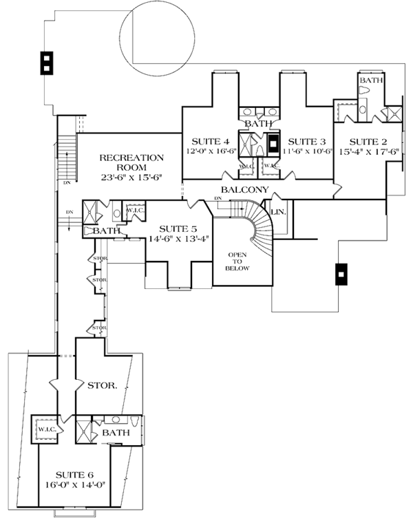 Architectural House Design - Country Floor Plan - Upper Floor Plan #453-243