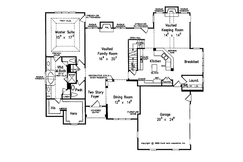 Home Plan - Floor Plan - Main Floor for European House Plan #927-693 - 3 bed, 3.5 bath