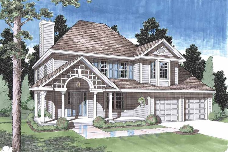 Dream House Plan - Classical Exterior - Front Elevation Plan #1029-47