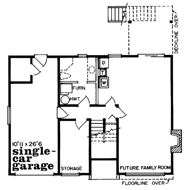 House Design - Contemporary Floor Plan - Lower Floor Plan #47-693