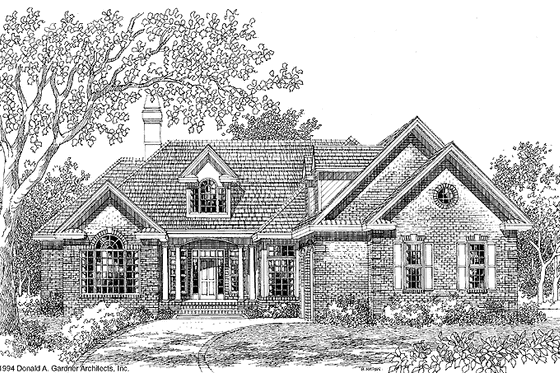 Exterior - Front Elevation 3 for Traditional House Plan #929-177 - 4 bed, 2.5 bath