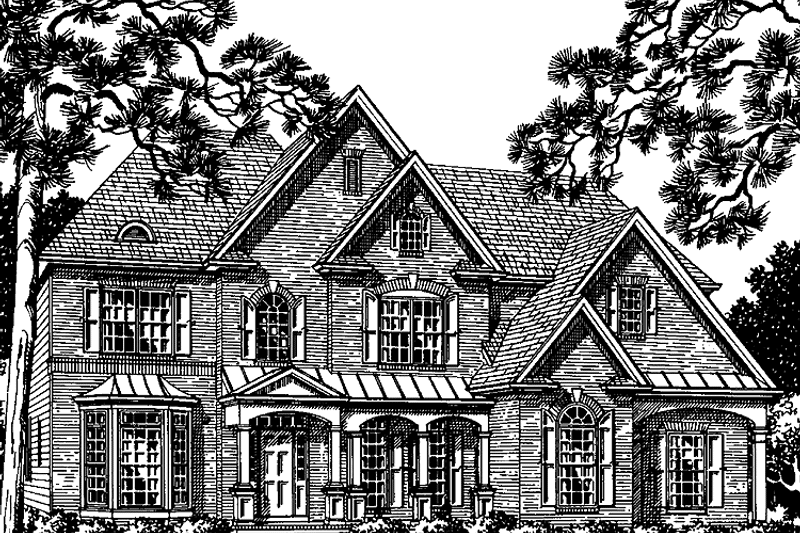 Dream House Plan - Exterior - Front Elevation 3 for Traditional House Plan #54-254 - 4 bed, 3.5 bath