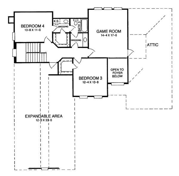 Architectural House Design - European Floor Plan - Upper Floor Plan #952-174