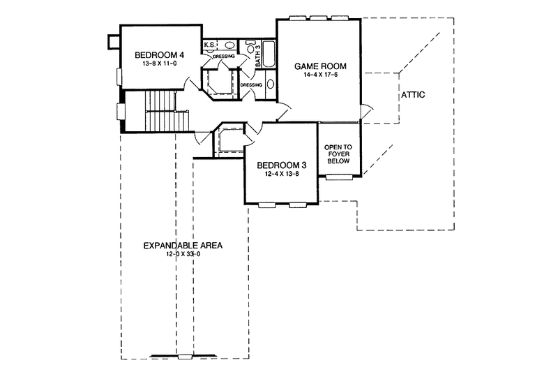 Dream House Plan - Floor Plan - Upper Floor for European House Plan #952-174 - 4 bed, 3 bath