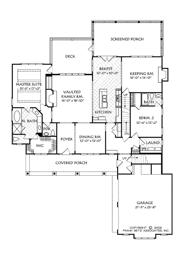 Home Plan - Colonial Floor Plan - Main Floor Plan #927-945