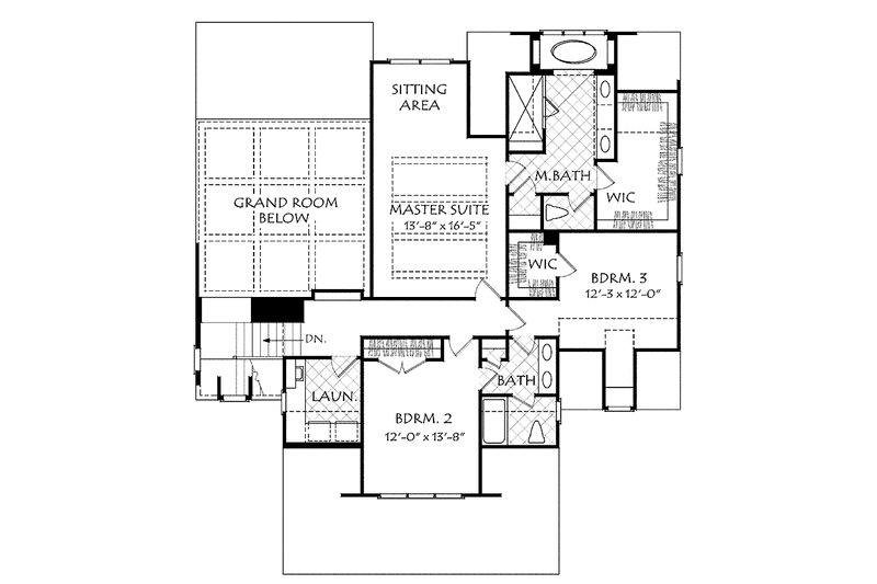 Home Plan - Floor Plan - Upper Floor for Colonial House Plan #927-520 - 4 bed, 3 bath