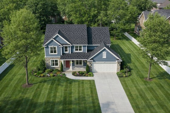 Exterior - Front Elevation 3 for Traditional House Plan #20-2090 - 4 bed, 2.5 bath