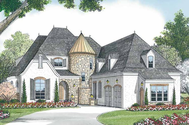 Dream House Plan - Tudor Exterior - Front Elevation Plan #453-467