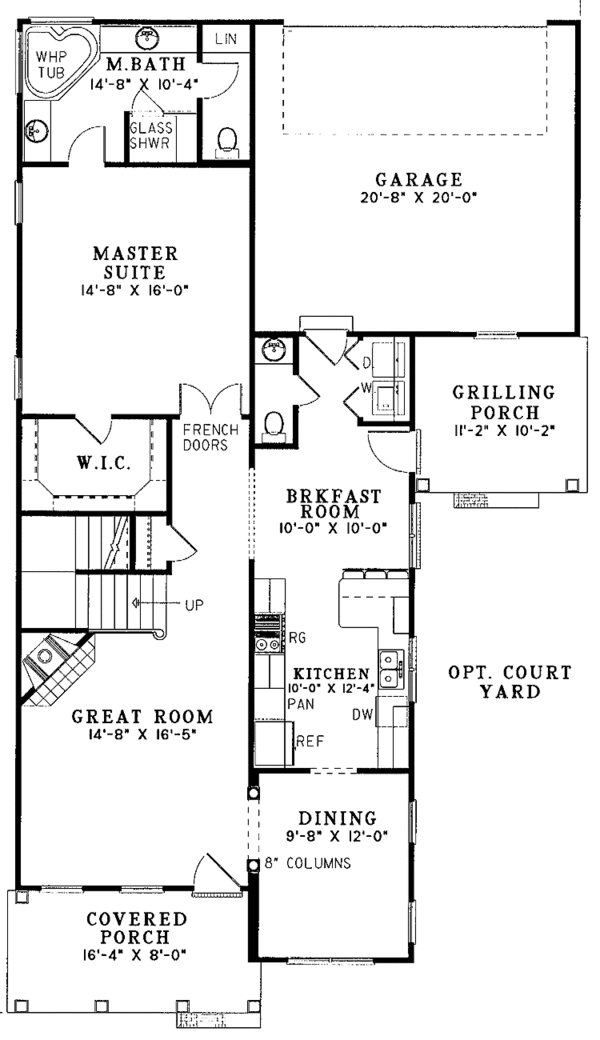 Architectural House Design - Classical Floor Plan - Main Floor Plan #17-3095