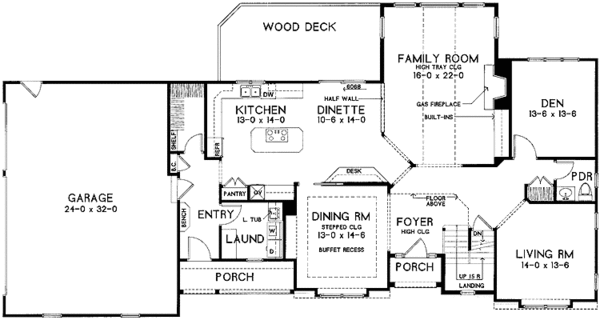 Architectural House Design - Country Floor Plan - Main Floor Plan #328-463