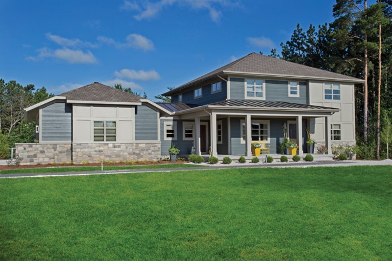 Architectural House Design - Exterior - Front Elevation 3 for Contemporary House Plan #928-273 - 3 bed, 2.5 bath