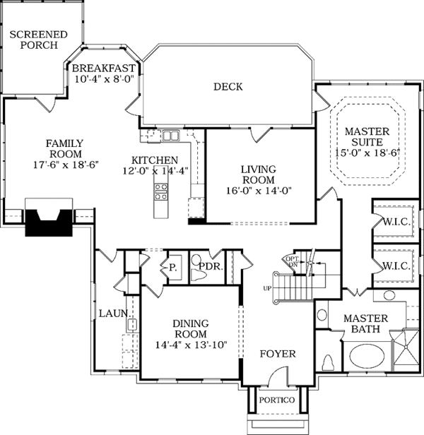 House Blueprint - Country Floor Plan - Main Floor Plan #453-251