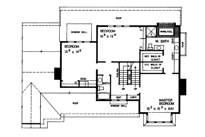 House Design - Floor Plan - Upper Floor for Victorian House Plan #72-892 - 4 bed, 3.5 bath