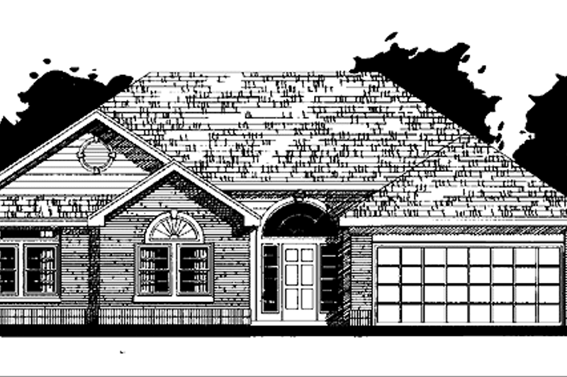 Home Plan - Ranch Exterior - Front Elevation Plan #300-136