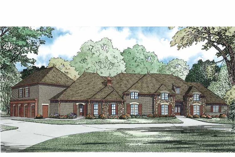 Home Plan - Exterior - Front Elevation 3 for European House Plan #17-3347 - 5 bed, 4 bath