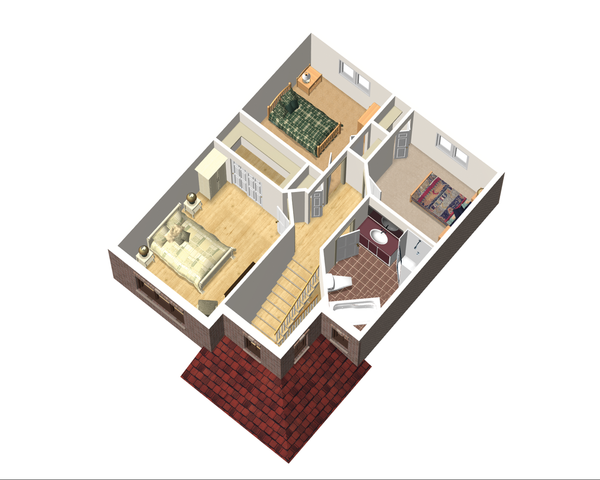 European Floor Plan - Upper Floor Plan #25-4556