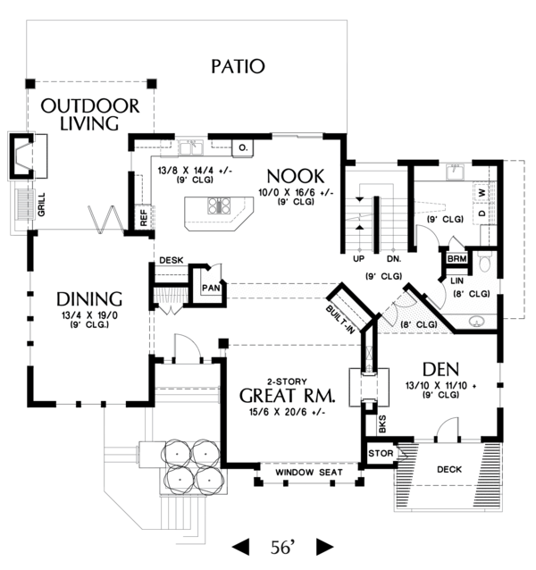 Craftsman Floor Plan - Main Floor Plan #48-697