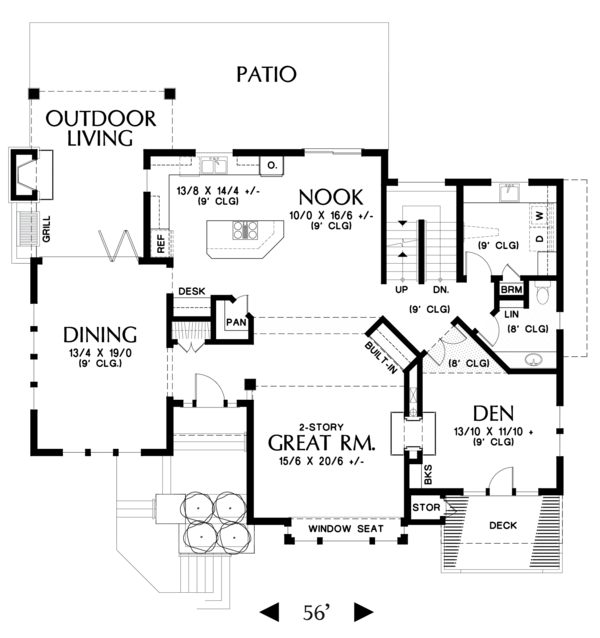 Dream House Plan - Craftsman Floor Plan - Main Floor Plan #48-697