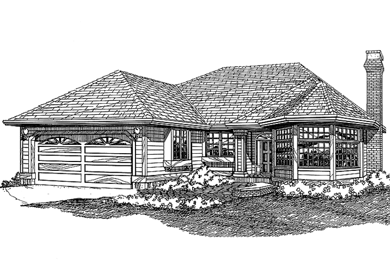 House Design - Ranch Exterior - Front Elevation Plan #47-725