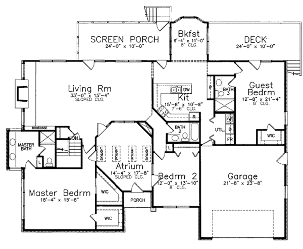 Home Plan - Ranch Floor Plan - Main Floor Plan #52-276