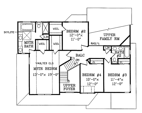 Home Plan - Country Floor Plan - Upper Floor Plan #314-201