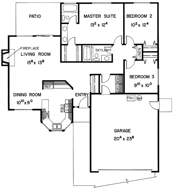 Home Plan - Tudor Floor Plan - Main Floor Plan #60-702