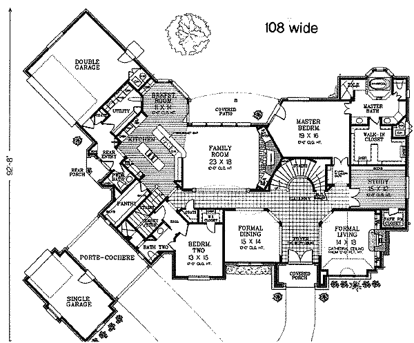 European Floor Plan - Main Floor Plan #310-349