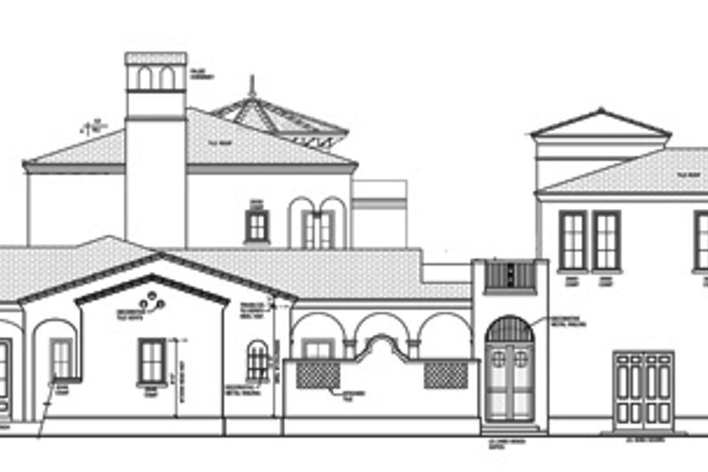 Dream House Plan - Exterior - Other Elevation 1 for Mediterranean House Plan #1058-25 - 5 bed, 6 bath