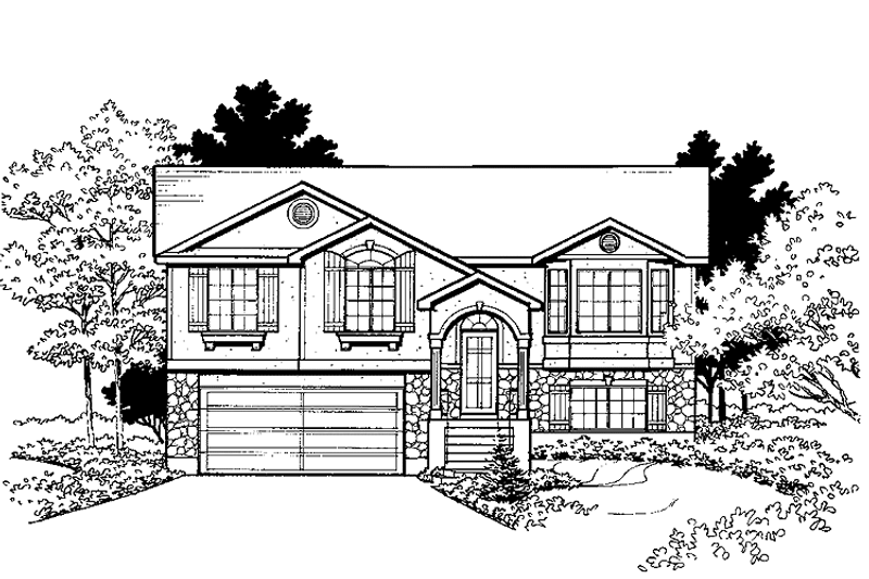 House Blueprint - Country Exterior - Front Elevation Plan #308-299
