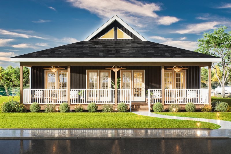 Dream House Plan - Contemporary Exterior - Front Elevation Plan #54-665