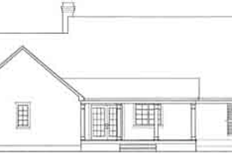 Architectural House Design - Exterior - Rear Elevation for Southern House Plan #406-217 - 3 bed, 2.5 bath