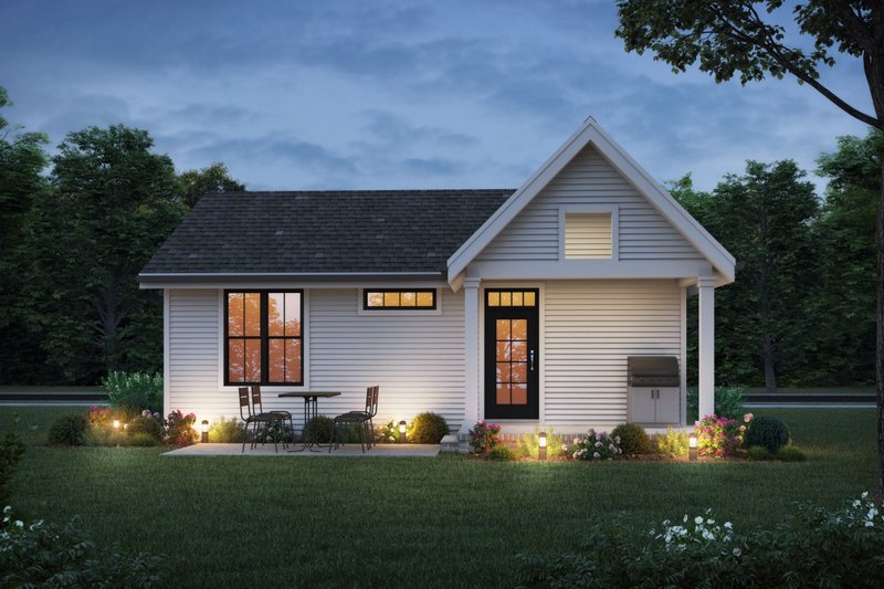 Dream House Plan - Exterior - Rear Elevation for Cottage House Plan #48-1180 - 2 bed, 1 bath