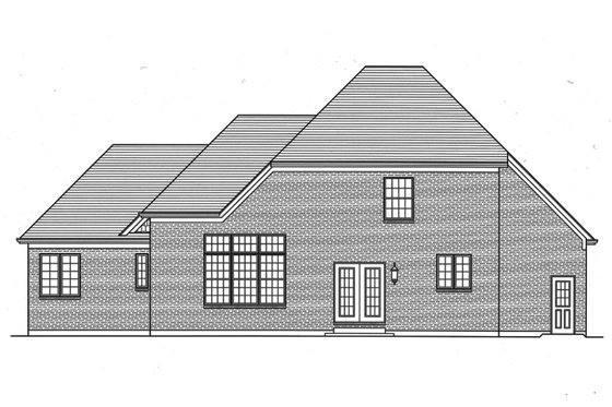 Exterior - Rear Elevation for Traditional House Plan #46-869 - 4 bed, 3.5 bath