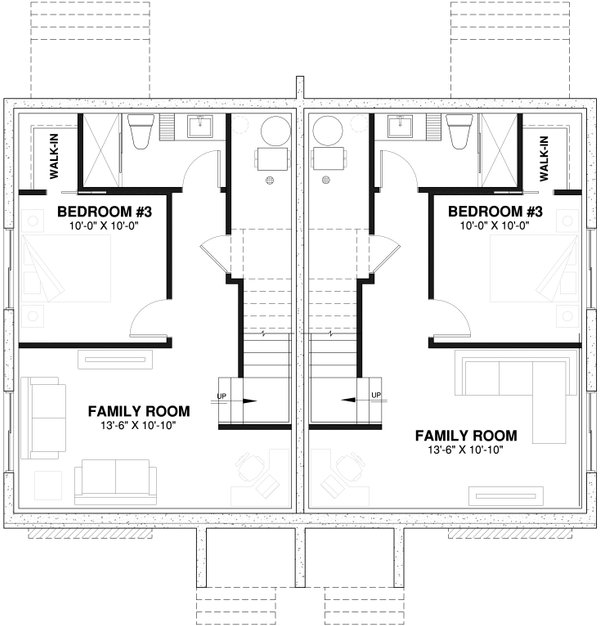 Colonial Floor Plan - Lower Floor Plan #23-2149