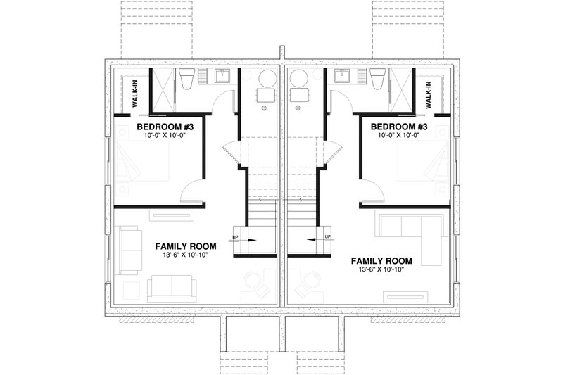Dream House Plan - Floor Plan - Lower Floor for Colonial House Plan #23-2149 - 3 bed, 1.5 bath