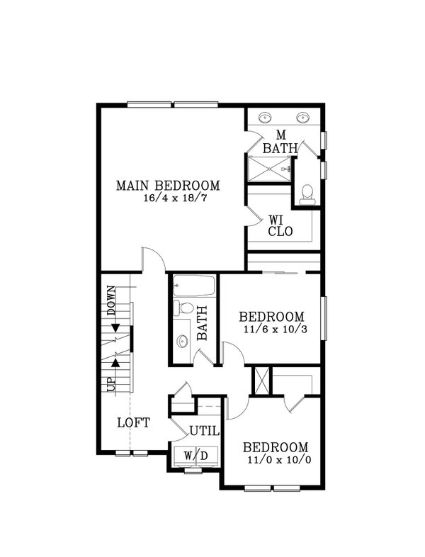 Home Plan - Craftsman Floor Plan - Upper Floor Plan #53-705